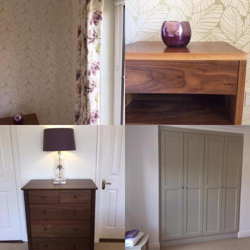 Bedroom redesign- components, colours, fabrics, floating locker