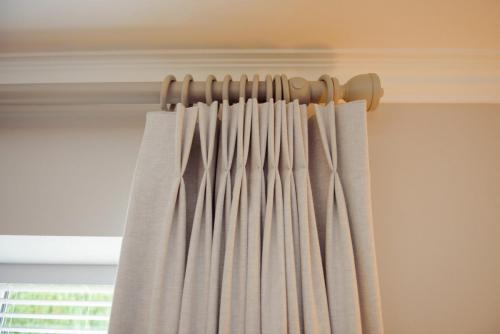 Double French Pleat Curtain Detail Designer Pole