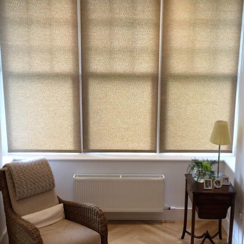 Textured roller blind for contemporary feel