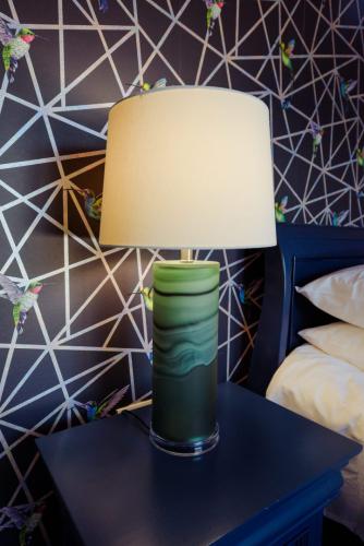 Home of the Year collaboration - tall green lamp from @Interiosity